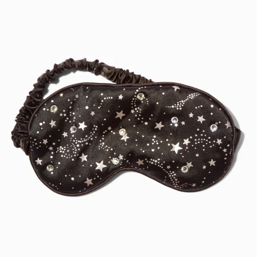 Black Star Bling Satin Sleeping Mask