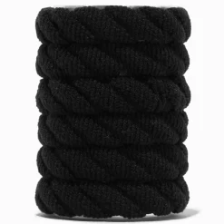 Black Swizzle Hair Ties - 6 Pack