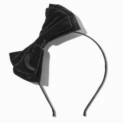 Black Velvet Bow Headband