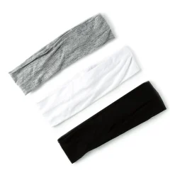 Black, White, & Gray Jersey Headwraps - 3 Pack