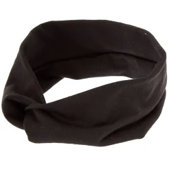 Black Wide Jersey Twisted Headwrap