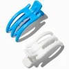 Blue & White Mini Yoga Hair Claws - 2 Pack