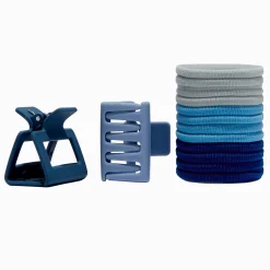 Blue Athletic Hair Claws & Hair Ties - 14 Pack
