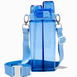 Blue Double Sided Crossbody Water Bottle