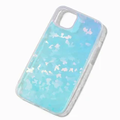 Blue Holographic Wavy Protective Phone Case - Fits iPhone® 15 Plus