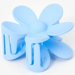 Blue Matte Flower Hair Claw