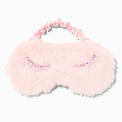 Blush Metallic Eyelash Furry Sleeping Mask