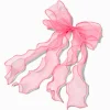 Blush Pink Fairy Long Tail Hair Bow Clip