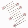 Blush Pink Floral Hair Pins - 6 Pack