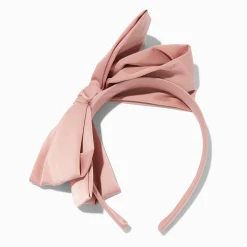 Blush Pink Silky Knotted Bow Headband