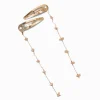 Boho Pink Stone Charm Snap Hair Clips - 2 Pack