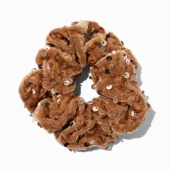 Bronze Sequin Hair Scrunchie
