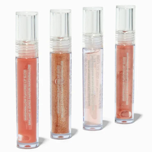 Bronzed Nude Shimmer Lip Gloss Set - 4 Pack