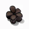 Brown & Black Lined Flower Hair Claw