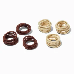 Brown & Blond Hair Ties - 3o Pack