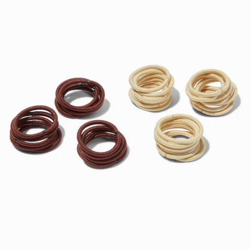 Brown & Blond Hair Ties - 3o Pack