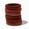 Brown Full Hair XL Rolled Hair Ties - 6 Pack