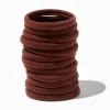 Brown Rolled Hair Ties - 12 Pack