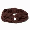 Brown Ruched Keyhole Headwrap