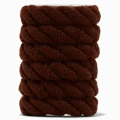 Brown Swizzle Hair Ties - 6 Pack