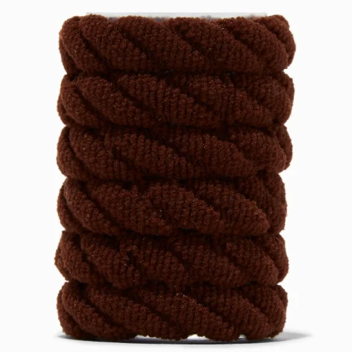 Brown Swizzle Hair Ties - 6 Pack