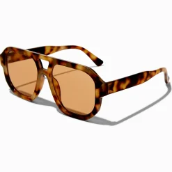 Brown Tortoiseshell Aviator Sunglasses