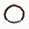 Brown ''Balance'' Beaded Stretch Bracelet