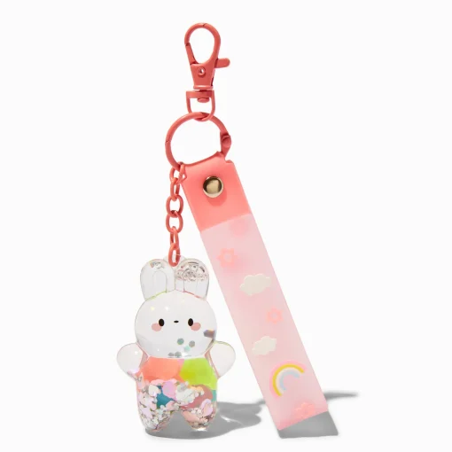 Bunny Water-Filled Wristlet Keychain