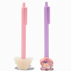 Butterfly & Flower Ballpoint Pen Set - 2 Pack