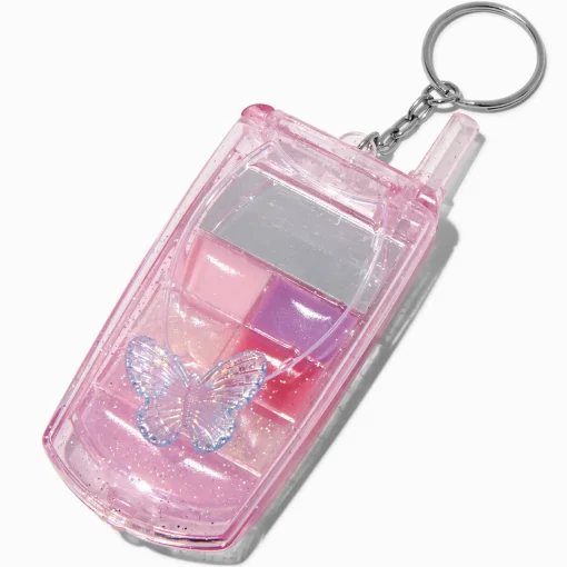 Butterfly Bling Flip Phone Lip Gloss Set