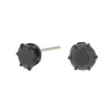 C LUXE by Claire's Black Titanium Cubic Zirconia 5mm Round Stud Earrings
