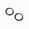 C LUXE by Claire's Black Titanium 8mm Clicker Hoop Earrings