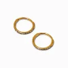 C LUXE by Claire's Gold-tone Titanium 8mm Crystal Huggie Hoop Earrings