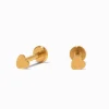 C LUXE by Claire's Gold-tone Titanium Micro Heart Flat Back Stud Earrings