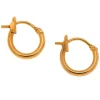C LUXE by Claire's 18kt Gold Plated 10mm Hoop Earrings