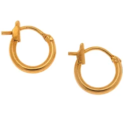 C LUXE by Claire's 18kt Gold Plated 10mm Hoop Earrings