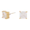 C LUXE by Claire's 18kt Gold Plated Cubic Zirconia 7mm Square Stud Earrings