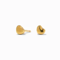 C LUXE by Claire's 18kt Gold Plated Heart Stud Earrings