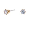 C LUXE by Claire's 18kt Gold Plated Cubic Zirconia 3mm Round Stud Earrings