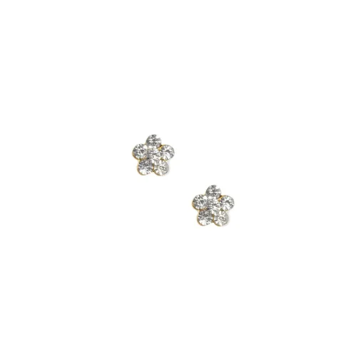 C LUXE by Claire's 18kt Gold Plated 5mm Crystal Flower Stud Earrings