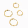 C LUXE by Claire's 18kt Gold Plated 8mm & 12mm Clicker Hoop Earrings - 2 Pack