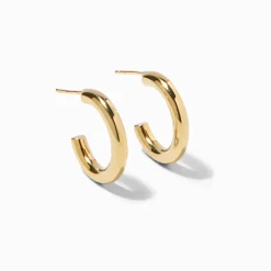 C LUXE by Claire's 18kt Gold Plated 18mm Hoop Earrings