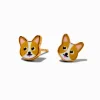 C LUXE by Claire's 18kt Gold Plated Corgi Stud Earrings