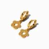 C LUXE by Claire's 18kt Gold Plated Daisy Huggie Hoop Earrings