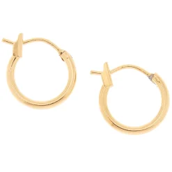 C LUXE by Claire's 18kt Gold Plated 12mm Hoop Earrings