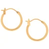 C LUXE by Claire's 18kt Gold Plated 14mm Hoop Earrings