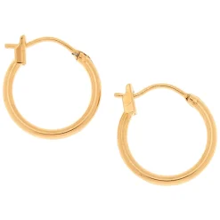C LUXE by Claire's 18kt Gold Plated 14mm Hoop Earrings