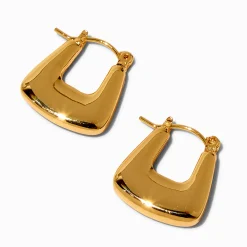 C LUXE by Claire's 18kt Gold Plated Square Hoop Earrings