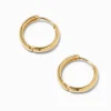 C LUXE by Claire's 18kt Gold Plated 12mm Clicker Hoop Earrings