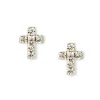 C LUXE by Claire's Sterling Silver Embellished Cross Stud Earrings